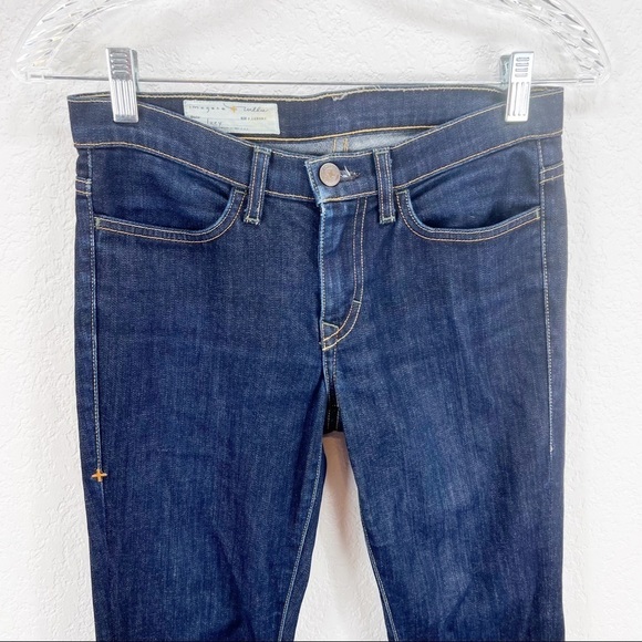 Imogene + Willie Lucy Dark Wash Mid Rise Jeans Stretchy Skinny Blue Size 25R - Picture 3 of 9